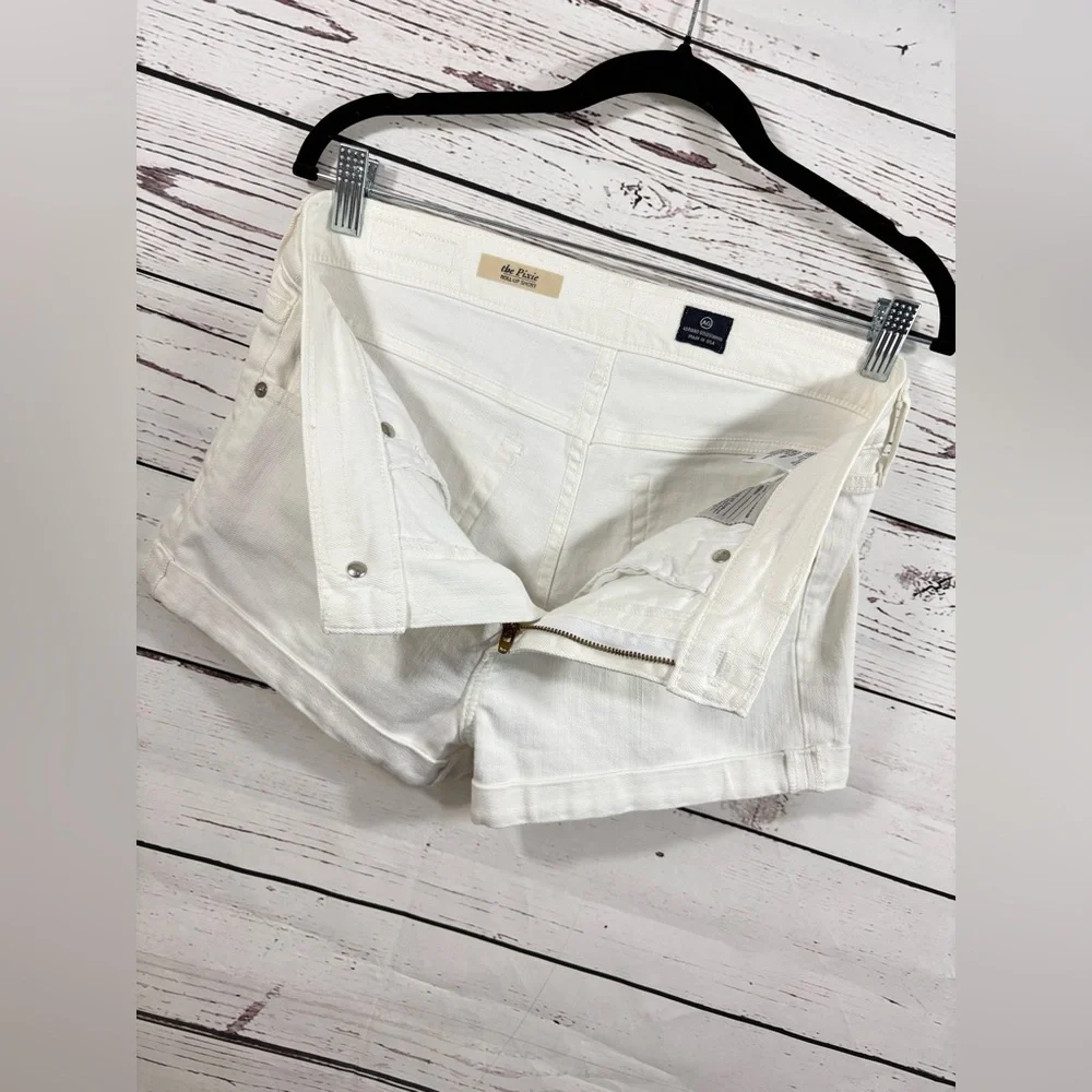 AG Adriano Goldschmid The Pixie White Roll-Up Shorts in Size 28 NWOT - Picture 4 of 8